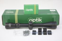 RICHTER OPTIK 3-9X40 BOXED RIFLE SCOPE WITH MOUNTS.