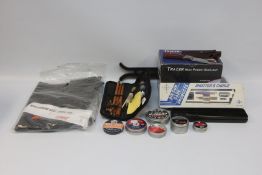 2 X CLEANING / MAINTENANCE KITS, SHOTGUN CLEANING KIT, HUNTING SHEATH KNIFE,