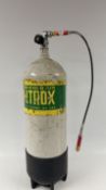 A 12 L HIGH PRESSURE CYLINDER WITH FILL HOSE - REQUIRES CERTIFICATION AND SERVICE.