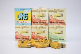 APPROX 150 X 20 GAUGE CARTRIDGES TO INCLUDE LYALVALE EXPRESS 6 SHOT 28GMS.