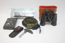 GROUP OF SHOOTING ACCESSORIES TO INCLUDE BISLEY RIFLE BIPOD, CASSTROM NO.