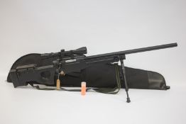 A G S G 6MM BB BOLT ACTION AIRSOFT GUN FITTED WITH 3-9X40 SCOPE, BIPOD,