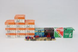 APPROX 300 12 GAUGE CARTRIDGES TO INCLUDE SAGA EURO TRAP 28 GRAM 7.5 SHOT + QUANTITY LOOSE.