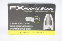 10 AS NEW PACKS OF FX HYBRID .25 26 GRAM SLUGS (TOTAL 1000).