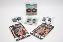 4 PACKS OF AS NEW RIFLE SCOPE MOUNTS TO INCLUDE LEUPOLD 1'' MEDIUM MATTE 55860,