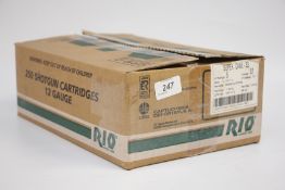 243 RIO SUPER GAME 12 BORE 32gm, 5 SHOT CARTRIDGES.