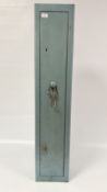 STEEL GUN SECURITY CABINET, W 26CM X D 23CM X H 126CM.