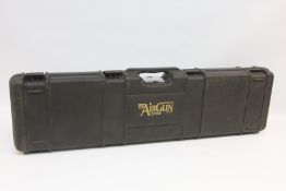 A HARD BLACK TRANSIT RIFLE CASE.