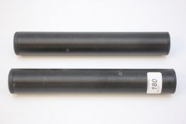 TWO BACK DRAFT SCREW ON RIFLE SILENCERS.