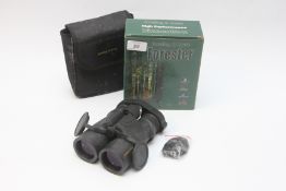 DOWLING & ROWE FORESTER 10 X 42 HIGH PERFORMANCE BINOCULARS BOXED WITH TRAVEL CASE.