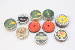 10 X PART TINS OF AIR RIFLE PELLETS .