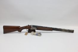 BETTINSOLI CLASSIC 12 GAUGE OVER AND UNDER SHOTGUN, #111434, MULTI CHOKE BARRELS,