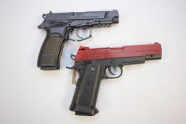 TWO BB AIR PISTOLS TO INCLUDE ASG BERSA Co2 - VCR ACT 2006 APPLIES REGISTRATION CARD OR MEMBERSHIP
