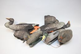 A GROUP OF ASSORTED DUCK DECOYS TO INCLUDE SUPREME WINCHESTER.