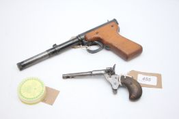ANTIQUE 22 POSTMANS DOG SCARING PISTOL AND DIANA MOD 2 AIR PISTOL - (ALL GUNS TO BE INSPECTED AND