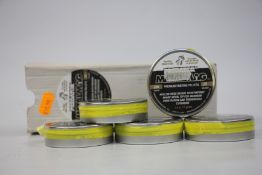 5 X AS NEW TINS OF .22 PREDATOR METALMAG HOLLOW HEAD PREMIUM HUNTING PELLETS.