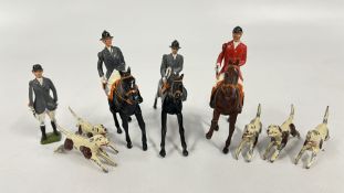 A GROUP OF LEAD PAINTED 