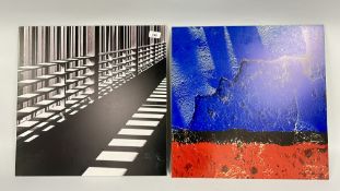TWO MODERN ABSTRACT ART WORKS,