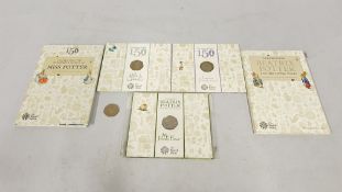 13 X BEATRIX POTTER RELATED 50p PIECES.