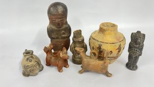 A GROUP OF SOUTH AMERICAN AND OTHER ASSORTED ARTIFACTS.
