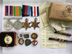 MEDALS: WW2 GROUP OF FOUR, 39-45 WAR MEDAL AND STAR, DEFENCE,