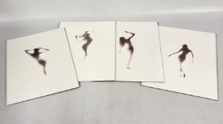 A GROUP OF 4 LIMITED EDITION NUDE STUDIES BEARING PENCIL SIGNATURE MICKY THOMPSON.