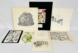 A GROUP OF ZACRON RELATED ART WORK TO INCLUDE ORIGINAL EXAMPLES.