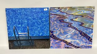 TWO MODERN ABSTRACT ART WORKS,