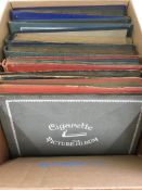 CIGARETTE CARDS: TEN VINTAGE SLIP-IN ALBUMS WITH BETWEEN THE WARS SETS, PART SETS ETC.