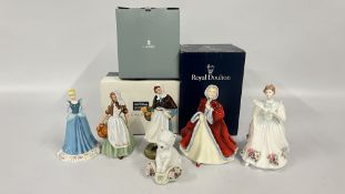A COLLECTION OF ROYAL DOULTON FIGURINES INCLUDING RACHEL HN 2936, THE MILKMAID HN 2057 BOXED,