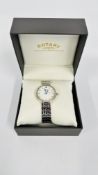 ROTARY SAPPHIRE SET LADIES AUSTRIAN CRYSTAL SET WATCH (BOXED AS NEW).