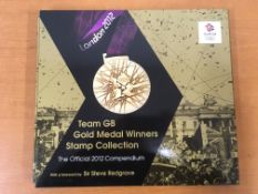 STAMPS: GB 2012 OLYMPICS TEAM GB / ROYAL MAIL SOUVENIR BOOK WITH 29 X BLOCKS OF SIX FIRST CLASS.