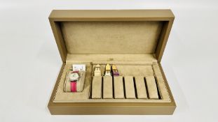 SAINT HONORE LADIES DESIGNER WATCH IN GIFT SET JEWELLERY BOX INTERCHANGEABLE LEATHER STRAPS (BOXED