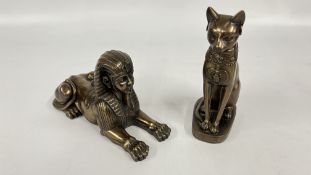 TWO EGYPTIAN SCULPTURES.