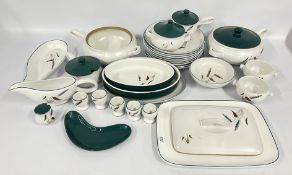 A QUANTITY OF DENBY WHEATSHEAF DINNERWARE, APPROX 30 PIECES.