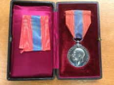 MEDALS: IMPERIAL SERVICE MEDAL (GEORGE V COINAGE PROFILE) IN BOX OF ISSUE,
