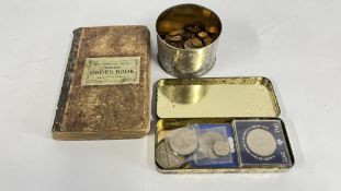 VINTAGE ORDER BOOK CONTAINING NEWSPAPER CUTTINGS RELATED TO VARIOUS SPORTING EVENTS AND A QUANTITY