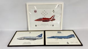 FRAMED ROYAL AIR FORCE RED ARROWS 2016 SIGNED PRINT + FRAMED ROYAL AIR FORCE PHANTOM FGR.