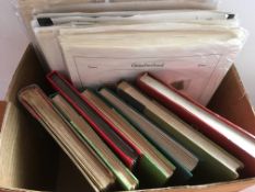 STAMPS: BOX WITH VARIOUS ON LEAVES AND IN SEVEN SMALLER STOCKBOOKS, MONACO, HUNGARY, GREECE.