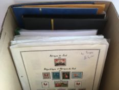 STAMPS: BOX WITH COMMONWEALTH IN TWO VOLUMES AND LOOSE, MUCH HONG KONG, ST.