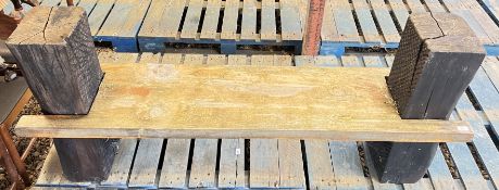 RECLAIMED TIMBER GARDEN BENCH, LENGTH 170CM.