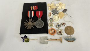 WW2 GERMAN MEDALS AND WINTER RELIEF FUND RAISING BADGES ETC.