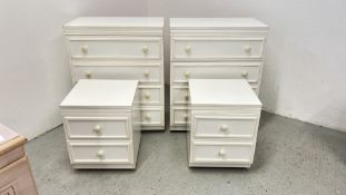 A PAIR OF MODERN FOUR DRAWER CHESTS,