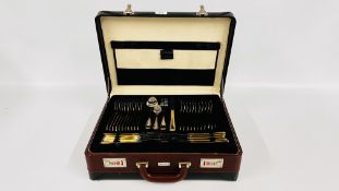 AN IMPRESSIVE CASED SOLINGEN BACHMAYR CANTEEN OF CUTLERY.