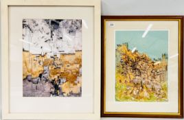 TWO FRAMED + MOUNTED DIGITAL PRINTS MONOGRAMMED JSL 2012 / 2014,