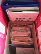 STAMPS: BOX WITH GERMANY STAMPS AND COVERS IN THREE VOLUMES, ON LEAVES AND LOOSE,