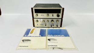 PIONEER SA-500A RETRO STEREO AMPLIFIER WITH ORIGINAL BOX AND INSTRUCTIONS (A/F) PLUS PIONEER