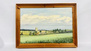 FRAMED OIL ON BOARD OF 