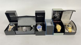 GROUP OF 6 BOXED DESIGNER MEN'S WRIST WATCHES TO INCLUDE CHRISTIAN LARS, GIANNI RICCI, CITIZEN,