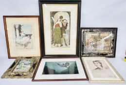 SIX ORIGINALS AND PRINTS TO INCLUDE FRAMED AND MOUNTED 